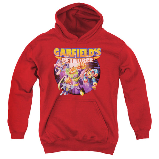 Garfield - Pet Force Four - Youth Pull-over Hoodie - Red
