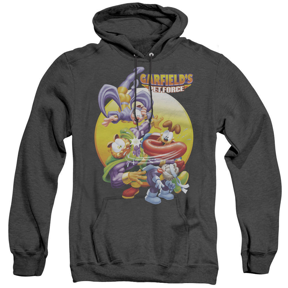 Garfield - Tongue Of Doom - Adult Heather Hoodie - Black