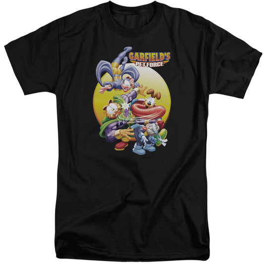 Garfield - Tongue Of Doom - Short Sleeve Adult Tall - Black T-shirt