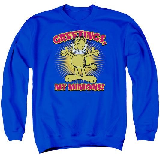 Garfield - Minions - Adult Crewneck Sweatshirt - Royal Blue