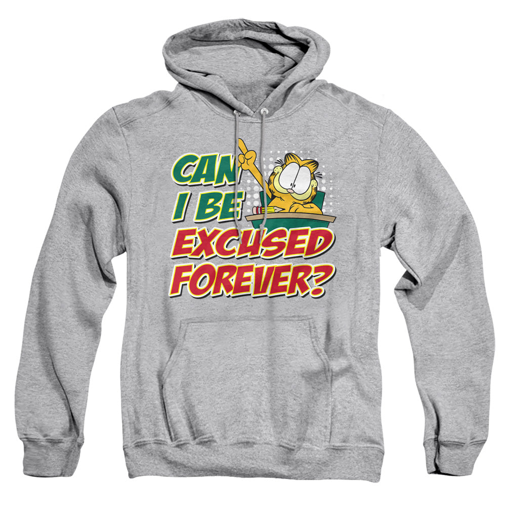 Garfield - Excused Forever - Adult Pull-over Hoodie - Athletic Heather