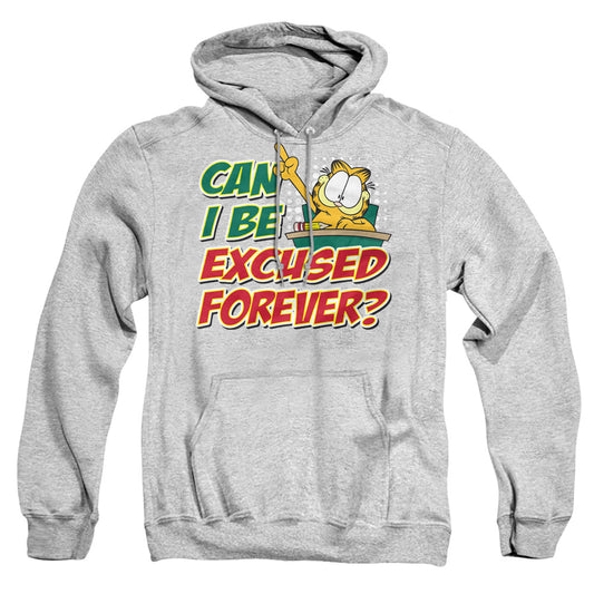 Garfield - Excused Forever - Adult Pull-over Hoodie - Athletic Heather