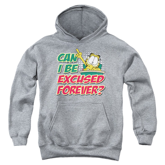 Garfield - Excused Forever - Youth Pull-over Hoodie - Heather