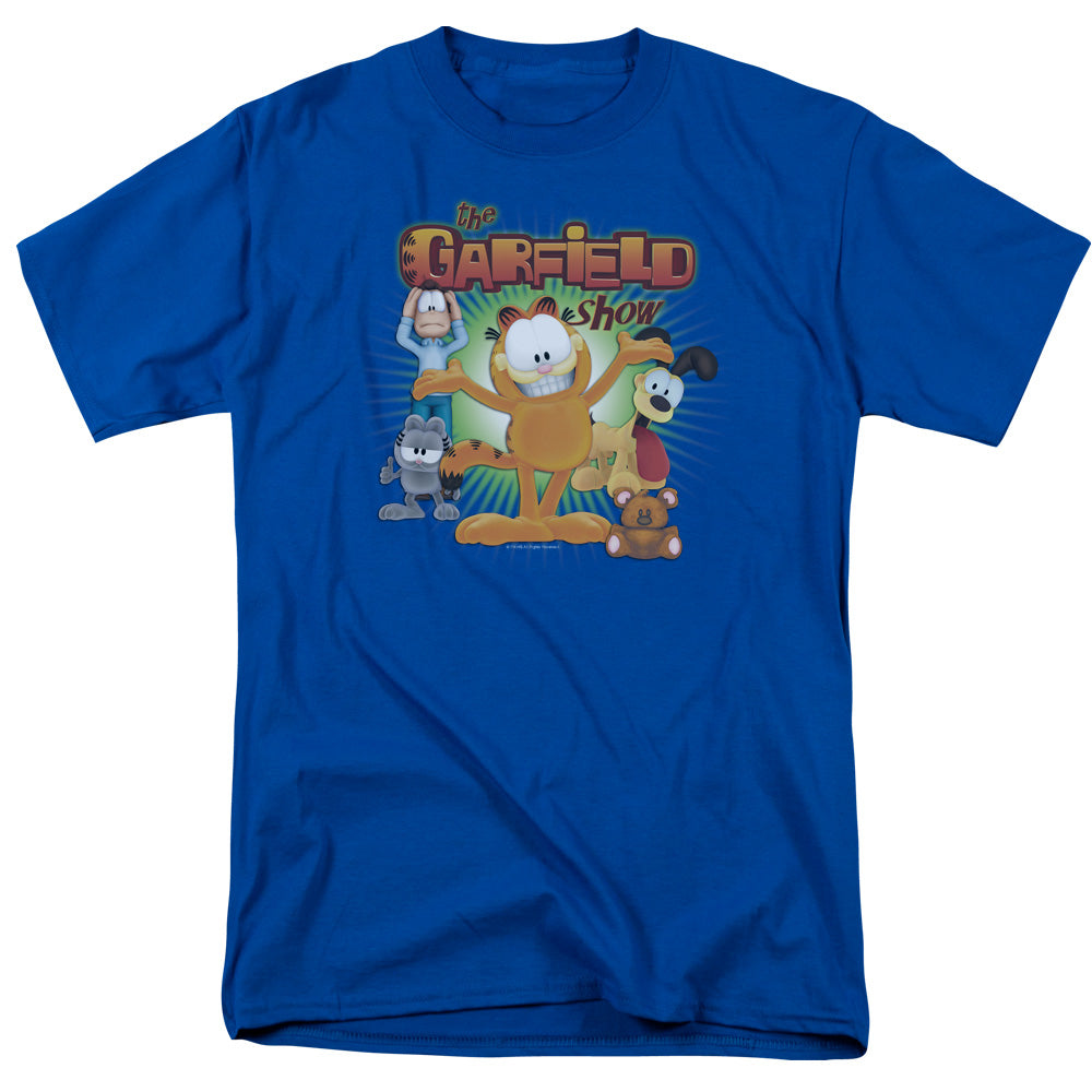 Garfield - The Garfield Show - Short Sleeve Adult 18/1 - Royal Blue T-shirt