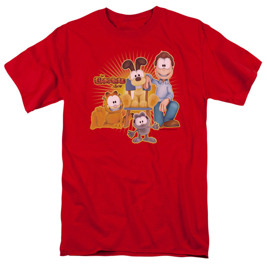 Garfield - Say Cheese - Short Sleeve Adult 18/1 - Red T-shirt