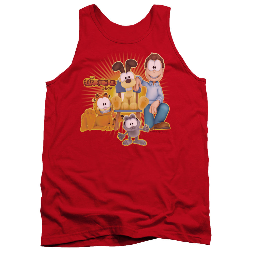 Garfield - Say Cheese - Adult Tank - Red