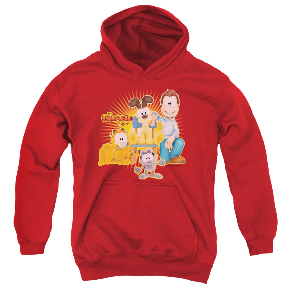 Garfield - Say Cheese - Youth Pull-over Hoodie - Red