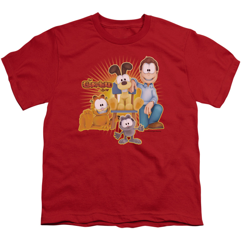Garfield - Say Cheese - Short Sleeve Youth 18/1 - Red T-shirt