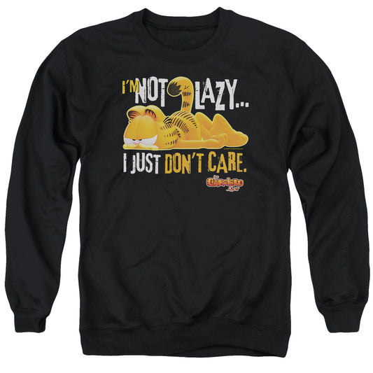 Garfield - Not Lazy - Adult Crewneck Sweatshirt - Black