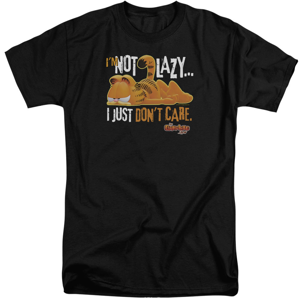 Garfield - Not Lazy - Short Sleeve Adult Tall - Black T-shirt