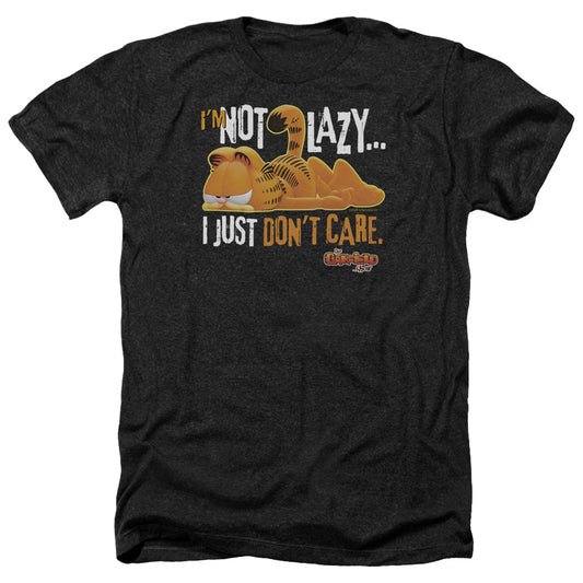 Garfield - Not Lazy - Adult Heather-black