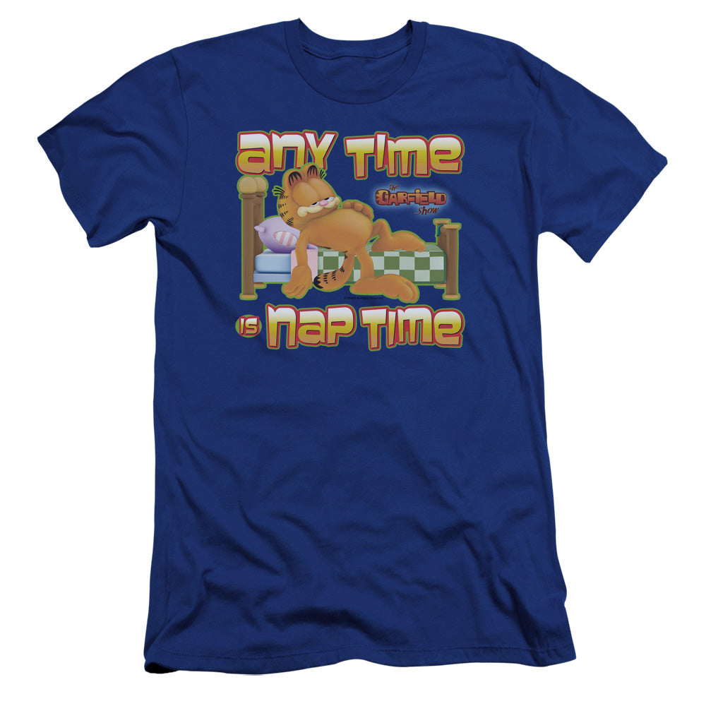 Garfield - Nap Time-premuim Canvas Adult Slim Fit 30/1 - Royal Blue