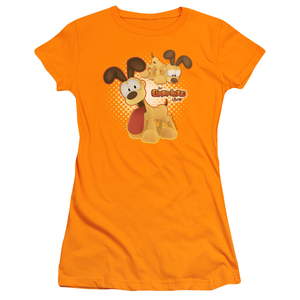 Garfield - Odie - Short Sleeve Junior Sheer - Orange T-shirt