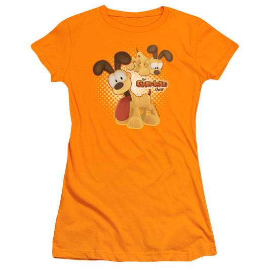 Garfield - Odie - Short Sleeve Junior Sheer - Orange T-shirt
