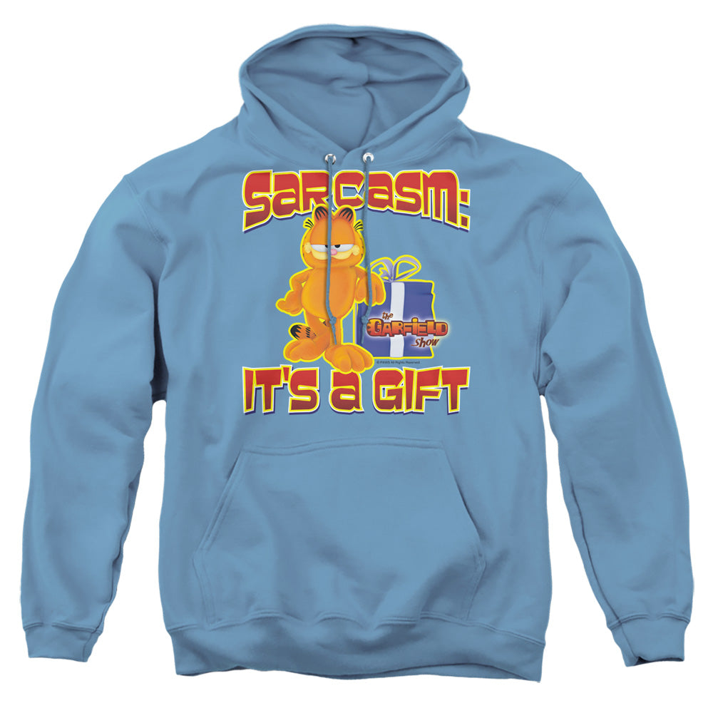 Garfield - Sarcasm - Adult Pull-over Hoodie - Carolina Blue