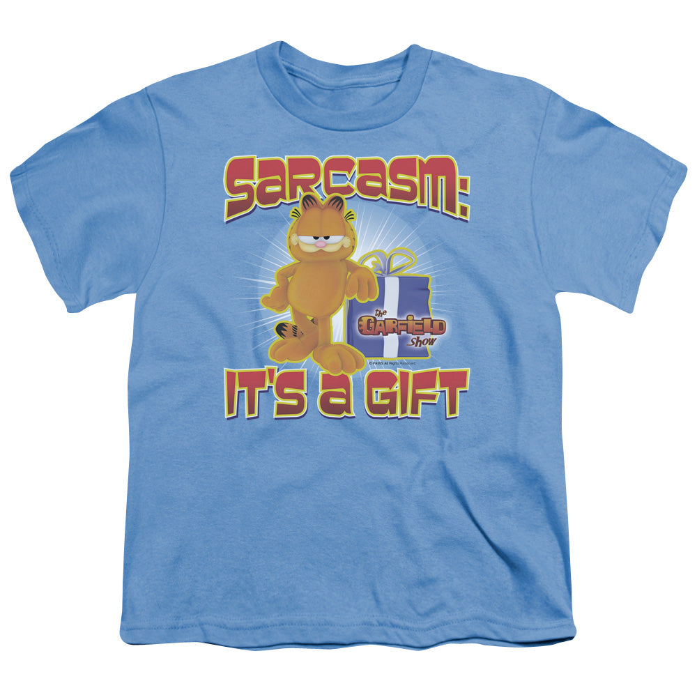 Garfield - Sarcasm - Short Sleeve Youth 18/1 - Carolina Blue T-shirt