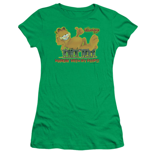GARFIELD MY PEEPS - S/S JUNIOR SHEER - KELLY GREEN T-Shirt