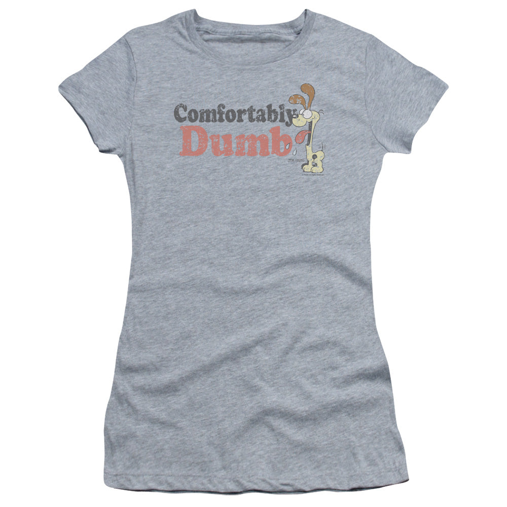 Garfield - Comfortably Dumb - Short Sleeve Junior Sheer - Athletic Heather T-shirt