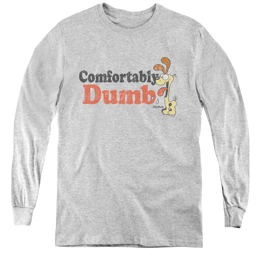 Garfield - Comfortably Dumb - Youth Long Sleeve Tee - Athletic Heather