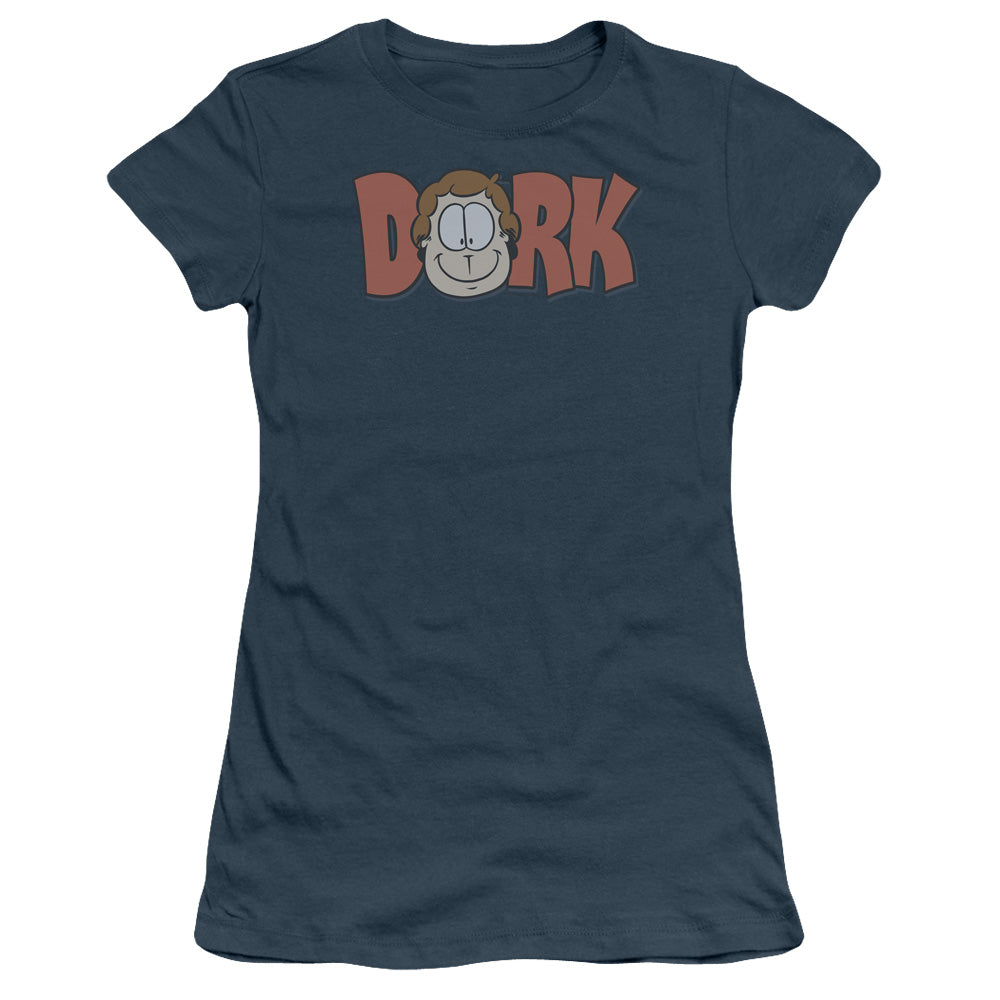 Garfield - Dork - Short Sleeve Junior Sheer - Indigo T-shirt