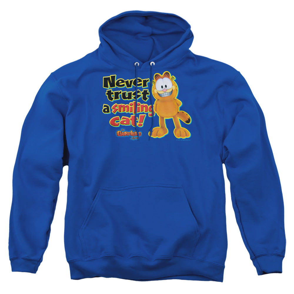 Garfield - Smiling - Adult Pull-over Hoodie - Royal Blue