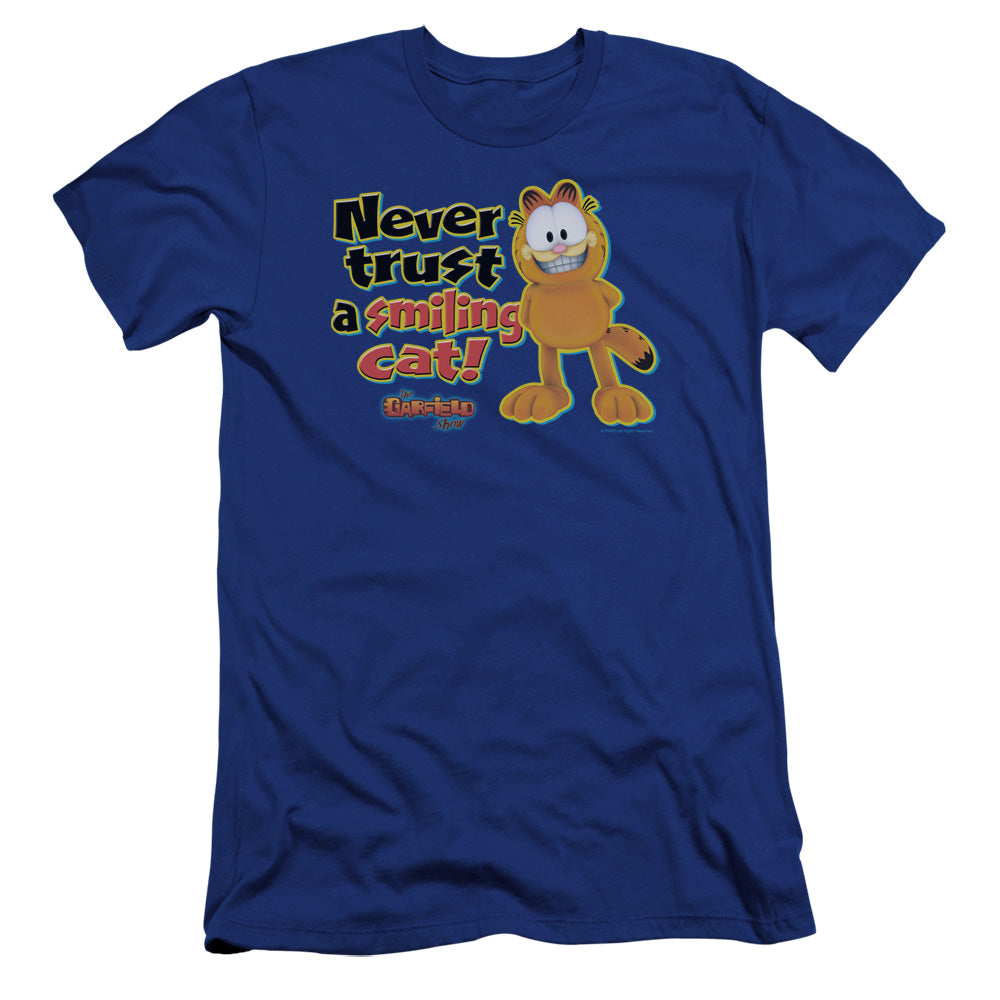Garfield - Smiling-premuim Canvas Adult Slim Fit 30/1 - Royal Blue