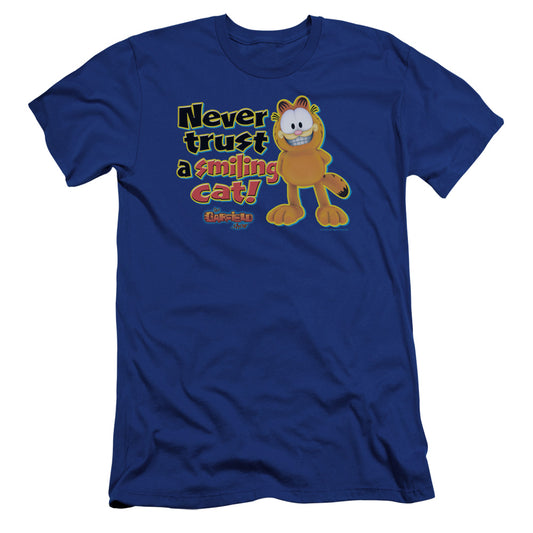 Garfield - Smiling-premuim Canvas Adult Slim Fit 30/1 - Royal Blue