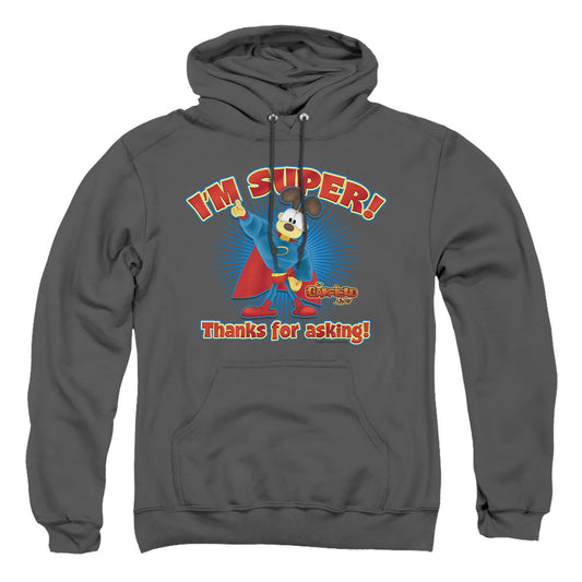 Garfield - Super - Adult Pull-over Hoodie - Charcoal