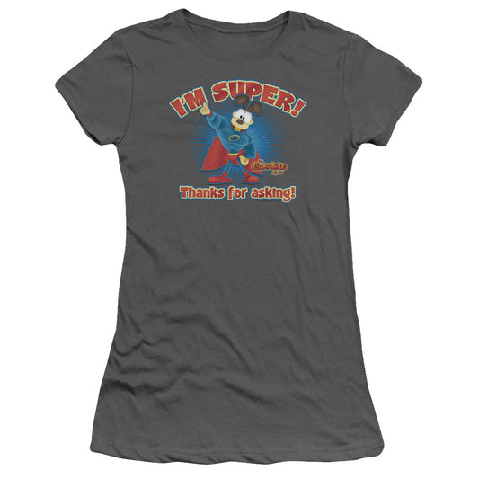 Garfield - Super - Short Sleeve Junior Sheer - Charcoal T-shirt