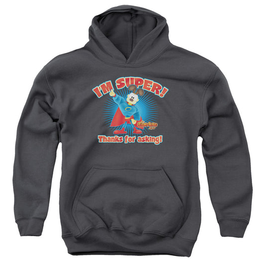 Garfield - Super - Youth Pull-over Hoodie - Charcoal