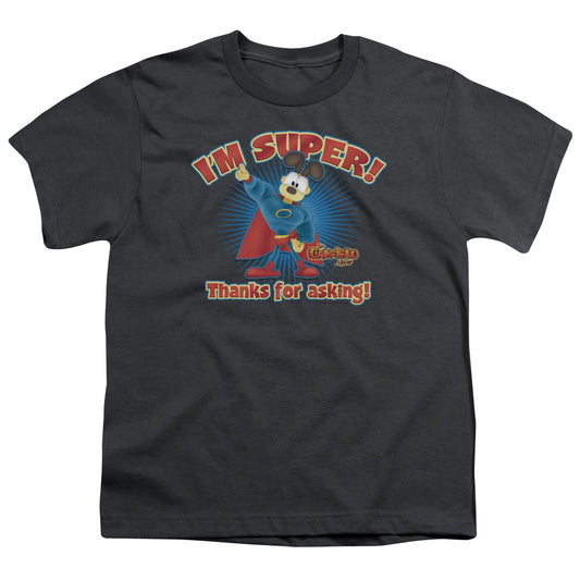Garfield - Super - Short Sleeve Youth 18/1 - Charcoal T-shirt
