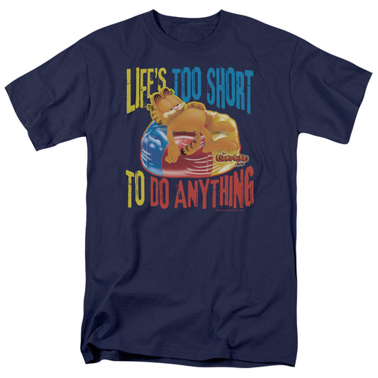 Garfield - Too Short - Short Sleeve Adult 18/1 - Navy T-shirt