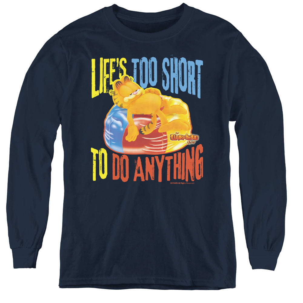 Garfield - Too Short - Youth Long Sleeve Tee - Navy