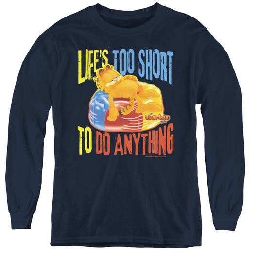 Garfield - Too Short - Youth Long Sleeve Tee - Navy
