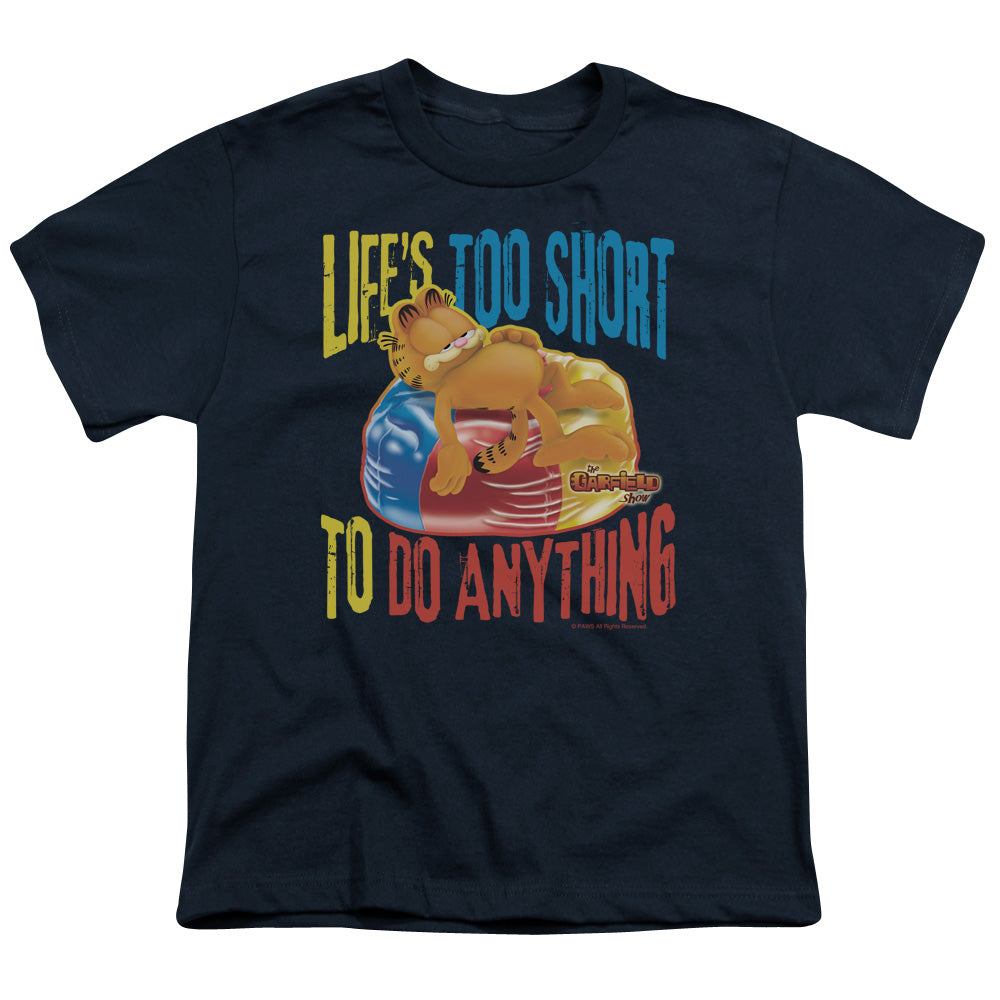 Garfield - Too Short - Short Sleeve Youth 18/1 - Navy T-shirt