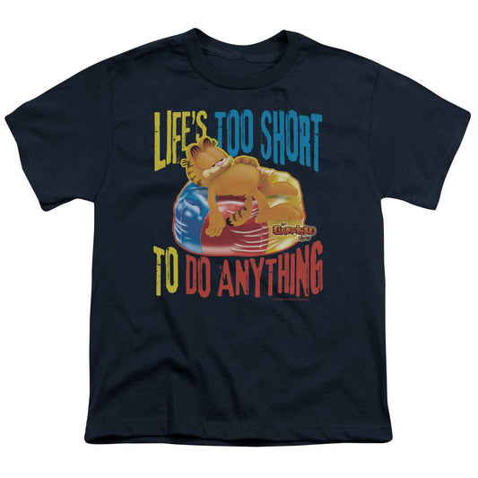 Garfield - Too Short - Short Sleeve Youth 18/1 - Navy T-shirt