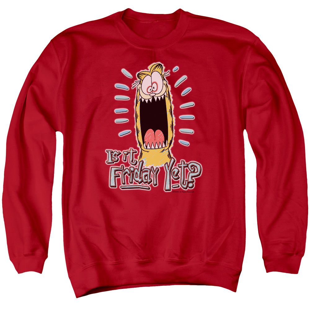 Garfield - Friday - Adult Crewneck Sweatshirt - Red