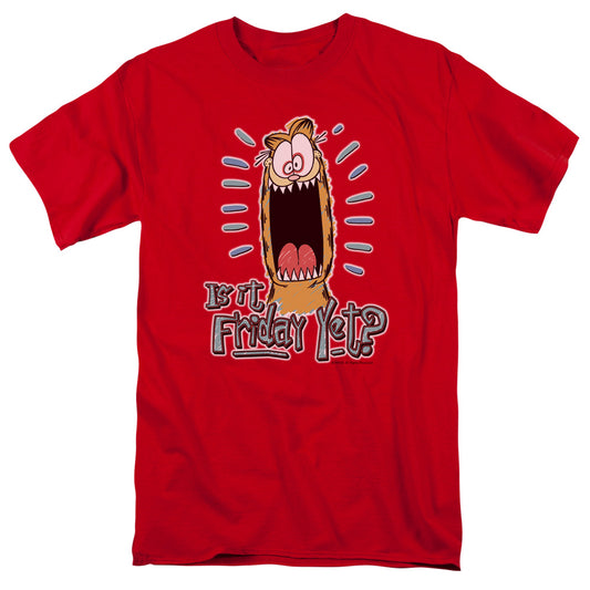 Garfield - Friday - Short Sleeve Adult 18/1 - Red T-shirt