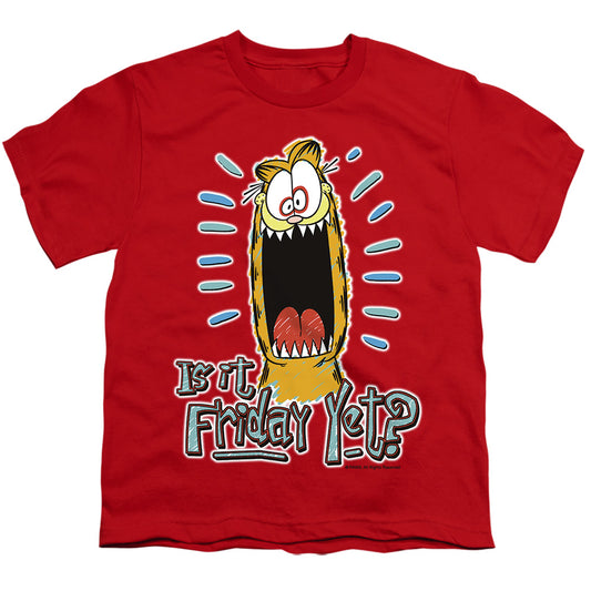 Garfield - Friday - Short Sleeve Youth 18/1 - Red T-shirt