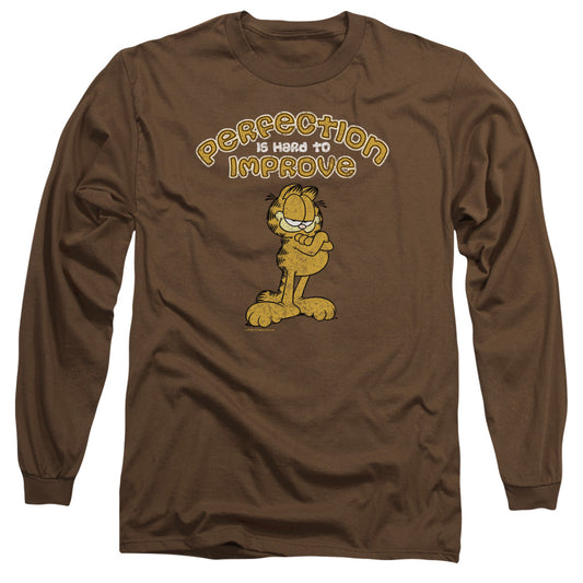 Garfield - Perfect - Long Sleeve Adult 18/1 - Coffee T-shirt