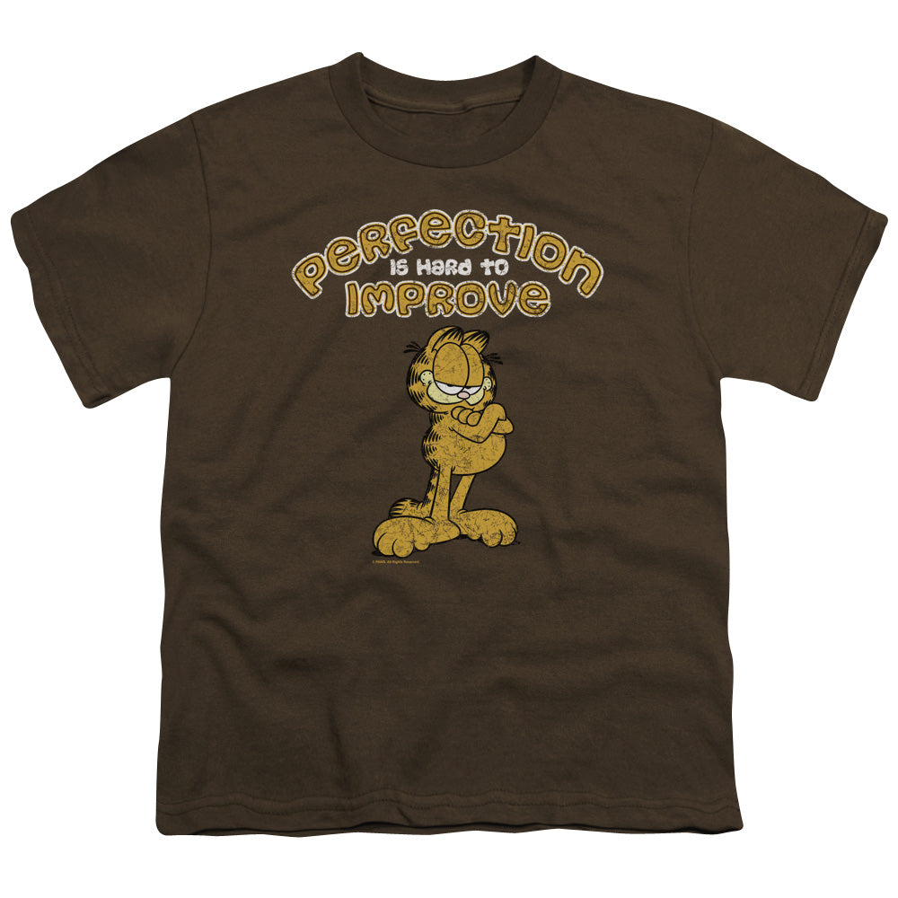Garfield - Perfect - Short Sleeve Youth 18/1 - Coffee T-shirt