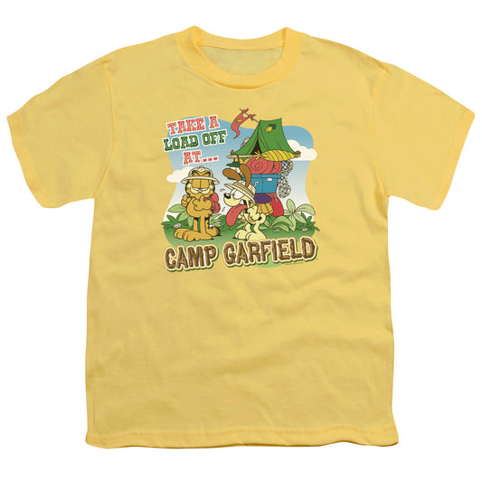 Garfield - Camp Garfield - Short Sleeve Youth 18/1 - Banana T-shirt