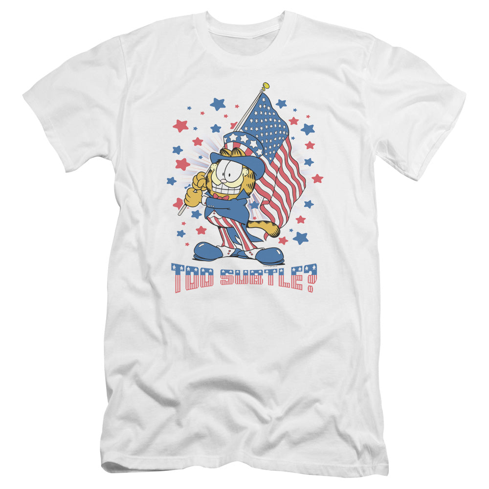 Garfield - Subtle-premuim Canvas Adult Slim Fit 30/1 - White