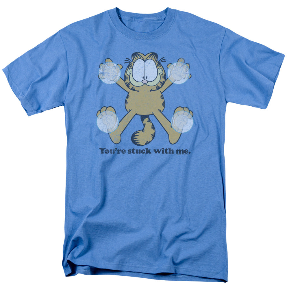 Garfield - Stuck - Short Sleeve Adult 18/1 - Carolina Blue T-shirt