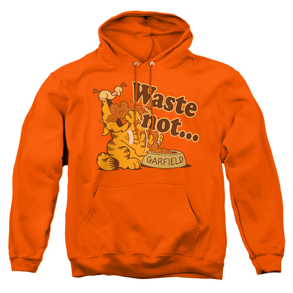 Garfield - Waste Not - Adult Pull-over Hoodie - Orange