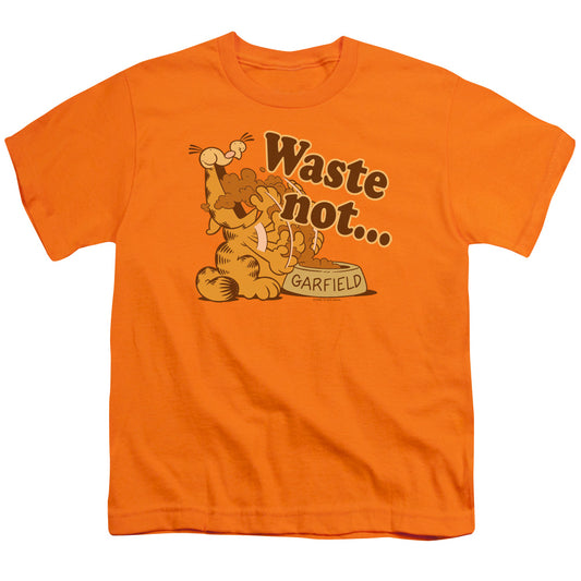 Garfield - Waste Not - Short Sleeve Youth 18/1 - Orange T-shirt