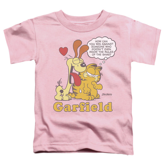 Garfield - Cant Win - Short Sleeve Toddler Tee - Pink T-shirt