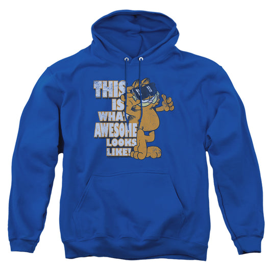 Garfield - Awesome - Adult Pull-over Hoodie - Royal Blue