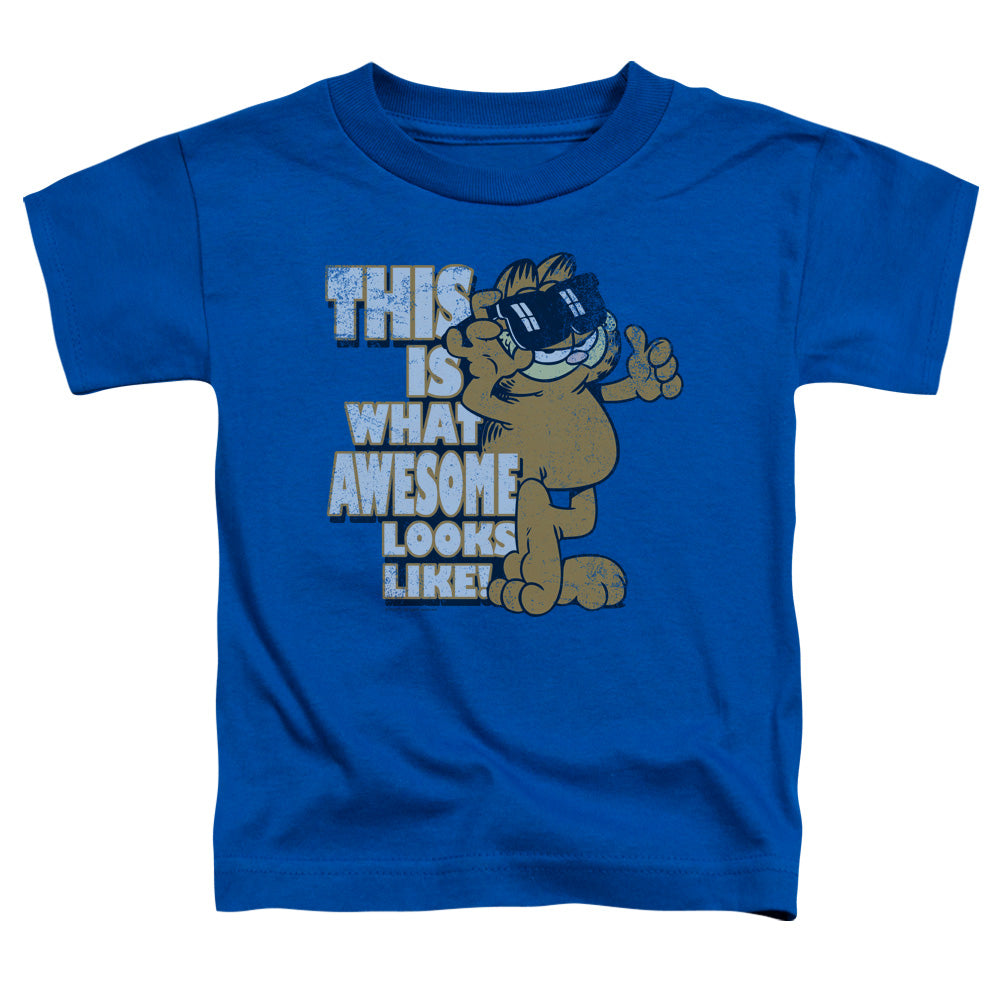 Garfield - Awesome - Short Sleeve Toddler Tee - Royal Blue T-shirt