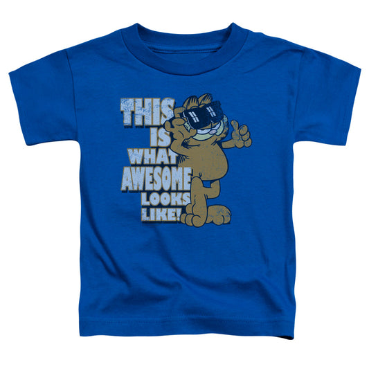 Garfield - Awesome - Short Sleeve Toddler Tee - Royal Blue T-shirt